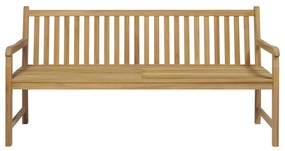Banca de gradina, cu perna gri, 175 cm, lemn masiv de tec Gri, 175 cm