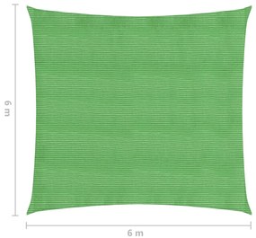 Panza parasolar, verde deschis, 6x6 m, HDPE, 160 g m   Lysegronn, 6 x 6 m