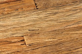 Consola, Lemn de Tec, Sticla, Otel Crom, MODERN BAROCK BARRACUDA 140cm