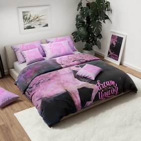 Lenjerie de pat pentru copii MAGIC HORSE colorata Dimensiune lenjerie de pat: 50 x 75 cm | 140 x 200 cm