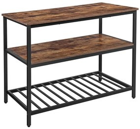 Etajeră pentru bucătărie MARGE maro/negru