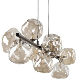 Lustră suspendată pe cablu LAVA 9xG9/8W/230V bronz/bej fumuriu