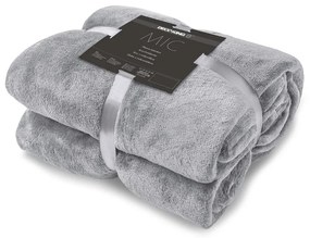 Pătură din microfibră DecoKing Mic, 70 x 150 cm, gri deschis