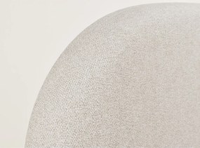 Pat matrimonial crem tapițat cu spațiu de depozitare cu somieră 160x200 cm Maumere – Maison de Rêve