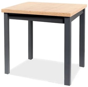 Masă de sufragerie Alfred (stejar + negru) (pentru 4 persoane). 1049841
