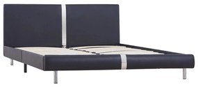 280827 vidaXL Cadru de pat, negru, 120 x 200 cm, piele ecologică
