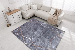 MIRO 51233.809 covor lavabil Geometric anti-alunecare - gri - SECUNDAR-COTATI PRODUSUL