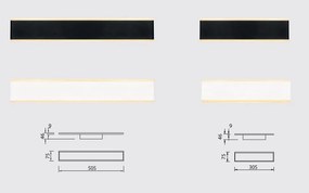 Aplica LED stil ambiental, NELSON negru MA-8496