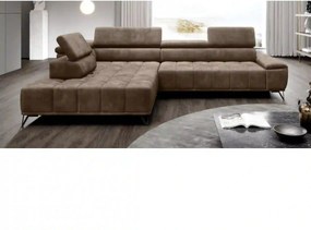 Coltar PALLADIO L, sezlong stanga, stofa catifelata bej - Vogue 02, cu