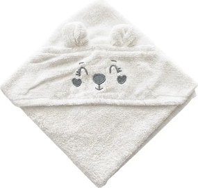 Prosop de copii cu gluga NUBI 75x75 cm, alb