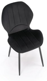 Scaun K538 velvet negru H85 cm