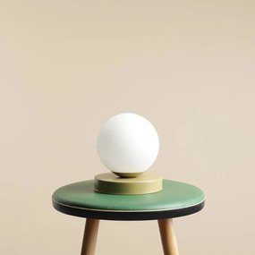 Veioza moderna verde minimalista cu glob din sticla Ball S