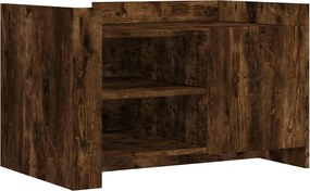 vidaXL Măsuță de cafea, stejar fumuriu, 80x50x50 cm, lemn prelucrat