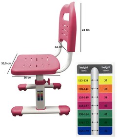 Birou multifunctional copii, inaltime reglabila