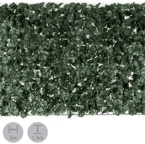 Fency Ivy, frunze iedera de culoare verde inchis - gard de protecție împotriva vântului 300 x 150 cm