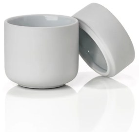 Borcan din gresie cu capac Zona UME, gri deschis