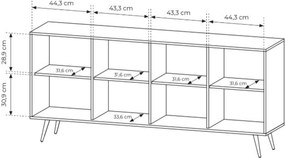 Comodă Flaro 183 cm cu iluminare - stejar Dunin