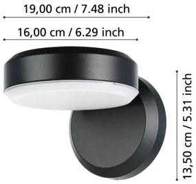 Aplică LED de exterior FORNACI LED/10,8/230V IP54 Eglo 900673