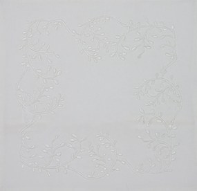 Husa de perna decorativa LEAFY LACE 40x40 cm, alba