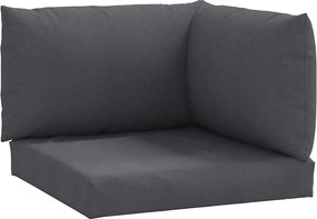 vidaXL Perne de paleți, 3 buc., melanj antracit, material textil