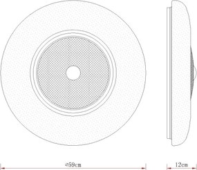 Globo 48071-50 - Plafonieră LED GRAHAM LED/48W/230V Ø 59 cm albă