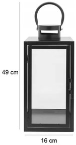 Felinar decorativ 49 cm negru