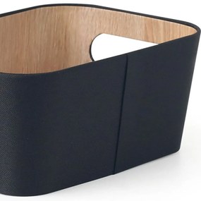 Set de 2 coșuri de depozitare Kitchisimo 26 × 18 ×11 cm, negru, S