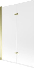 Mexen Castor paravan pentru cadă 2-canate 120 x 150 cm, mat, auriu - 892-120-002-50-30