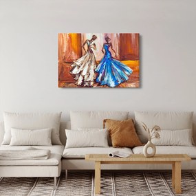 Tablou - Dansatoare, pictură în ulei (90x60 cm)