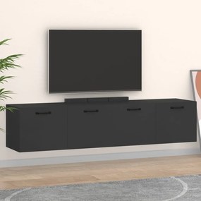 3115637 vidaXL Dulapuri TV de perete, 2 buc. negru 60x36,5x35 cm lemn compozit