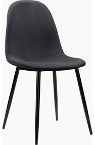 Scaune de dining gri-închis 4 buc. din catifea Monza – Støraa