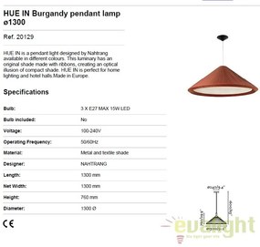 Lustra decorativa design XXL HUE burgundy 20129