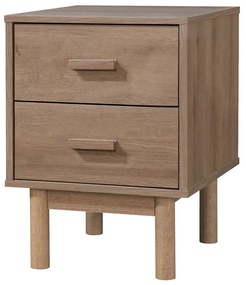 Noptieră în culoare naturală cu aspect de lemn de stejar Melanie – Støraa