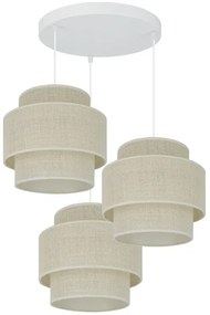 Lustră pe cablu Brilagi SPACE YUTE 3xE27/15W/230V crem/alb