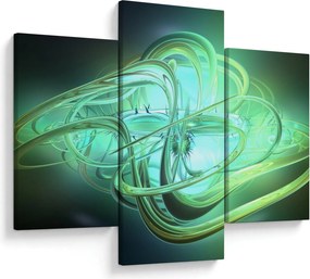 Tabloul cu abstracție verde (90x60 cm)