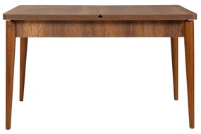 Masă de sufragerie extensibilă cu 2 scaune și 2 bănci Vlasta (nuc + antracit). 1073079