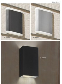 Aplica LED pentru exterior iluminat ambiental sus/jos Outdoor gri 3486GY SRT