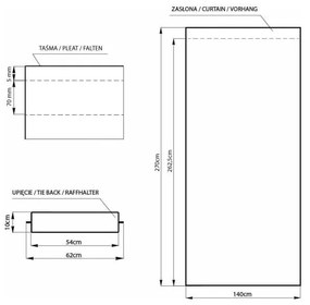Draperie grej termoizolantă/dimout (semi-opacă) 140x270 cm Kierra – Restilo