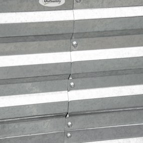 Outsunny Pat de grădină în formă de potager dreptunghiular cu tuburi de armare din oțel galvanizat 180 x 90 x 59 cm | Aosom Romania