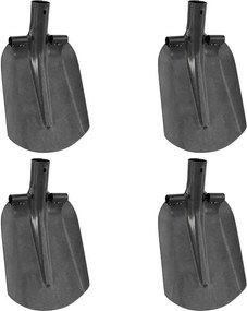 vidaXL Cap de lopată 4 pcs Argintiu 33 x 21 cm