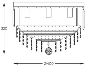 Plafonieră Zuma Line FC19003/5 CHARLOTTE 5xE14/40W/230V d. 40 auriu