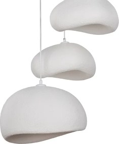 Pendul WABI SABI pe cablu, 3xE27/40W/230V, Ø 76 cm, alb - BRILAGI