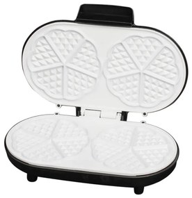 Aparat pentru vafe/gofre FIRST AUSTRIA FA-5305-2 WI, 1000 W, Placi cu acoperire antiaderenta, Termostat, Negru/Inox