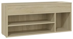 Bancheta pantofar, stejar sonoma, 105x30x45 cm, PAL Stejar sonoma, 1, Stejar sonoma