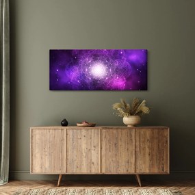 Tablou abstracției violete (120x50 cm)