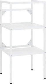 vidaXL Cadru chiuvetă de baie, alb, 40x38x83 cm, fier