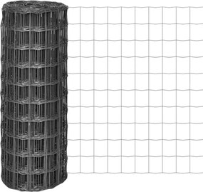 vidaXL Euro gard, gri, 10 x 1 m, oțel