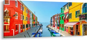 Tablou - Insula Burano, Veneția, Italia (120x50 cm)
