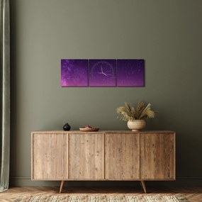 Tablou cu cerul și stea căzând (cu ceas) (90x30 cm)