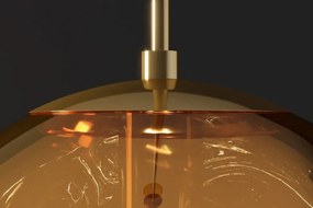 Lustra, Pendul modern cu glob sticla aurie LIQUID DIAMOND 35cm